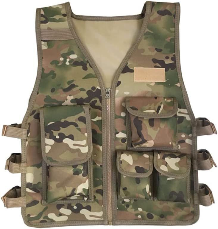 AZB Kids Tactical Vest Adjustable Lightweight Airsoft Paintball Vest for Games or Training - Image 1